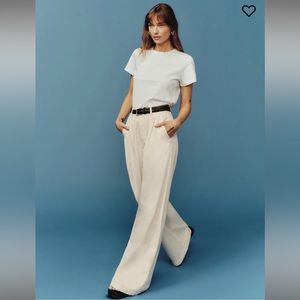 Reformation Lowe Super Wide Leg Pleated Pants